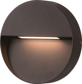 Sieninis lauko šviestuvas AZzardo Casoria R, 6W, LED, IP54, pilka sp./tamsiai pilka sp./grafito sp., 15 cm x 3.5 cm