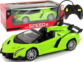  Rc lengvasis automobilis Lean Toys The Speed 1, 1:18, žalia sp.