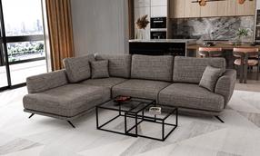 Kampinė sofa Larde Marte 130, pilka sp., kairinė, 191 x 276 cm x 90 cm
