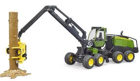 Mängutraktor Bruder Harwester John Deere 1270G, 1:16, must v.