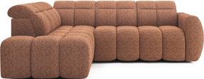 Kampinė sofa Falconn Coralline 30, oranžinė sp., kairinė, 208 x 258 cm x 107 cm