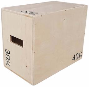 Priedas treniruotėms Master Plyometric Box 3in1 MAS-C565, 50 cm, ruda sp.