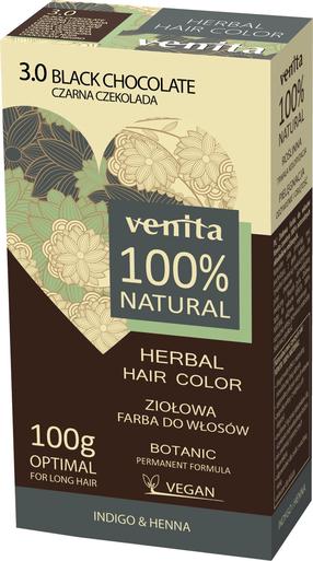 Matu krāsa Venita Herbal Hair Color, black chocolate krās., 3.0, 100 ml