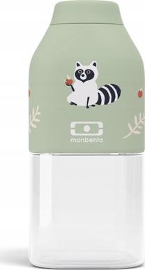 Vaikiška gertuvė Monbento Positive Racoon, 330 ml, 3 m., plastikas/silikonas/tritanas, žalia sp.