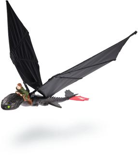 Žaislinis gyvūnas drakonas Spin Master How to Train Your Dragon Toothless, juoda sp.