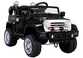 Bērnu elektroauto Lean Toys Jeep JJ245, melna krās.