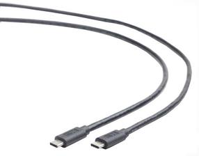 Laidas Gembird Cablexpert USB type C CCP-USB3.1-CMCM-1M USB 3.1 C Male (vyriška), USB 3.1 C Male (vyriška), 1 m, juoda sp.