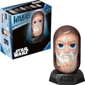 3D dėlionė Ravensburger Obi Wan Kenobi, 7 cm x 7 cm, 54 vnt., ruda sp.