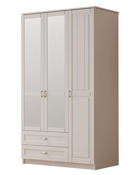 Spinta Kalune Design Kardelen Rb-119-02, balta sp., 105 cm x 52 cm x 210 cm, su veidrodžiu