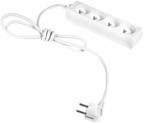Buitinis ilgintuvas AWTools AW24625, 3 x 1 mm², 1.5 m, IP20, 4 lizdų, balta sp.