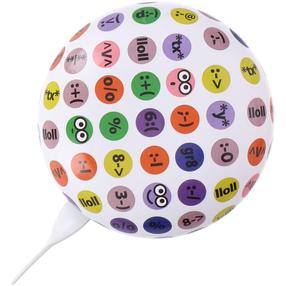 Велосипедный звонок Dunlop Ding Dong, металл, белый цв./многоцветный