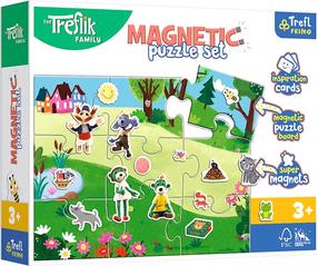 Magnētiskā puzle Trefl Trefliks Day, daudzkrāsaina, 12 gab.