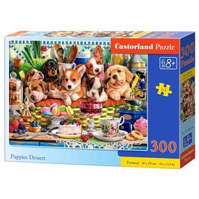 Puzle Castorland Puppies Dessert, 29 cm x 40 cm, 300 gab., daudzkrāsaina