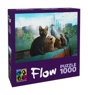 Пазл Brain Games Flow Cat, Dog, Capibara, Bird, Lemur on the Boat, 68.2 см x 48.2 см, 1000 шт.