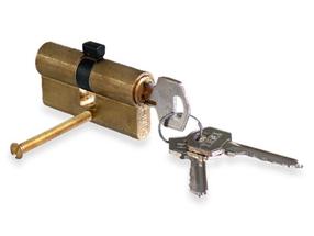 Spynos cilindras Tesa Assa Abloy 30x30mm, europinio (din) standarto, 60 mm, žalvario sp.