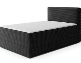 Lova viengulė Alamito Modullo 10, 120 x 200 cm, juoda sp., be čiužinio, su grotelėmis