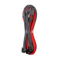 Kabelis Cablemod 12VHPWR 16-pin 12VHPWR PCIe 5.0, PCIe 8-pin, 0.6 m, juoda sp./raudona sp.