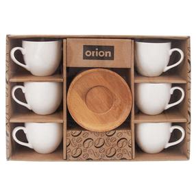 Krūzīšu komplekti Orion Whiteline 127288, brūna krās./balta krās., 0.1 l
