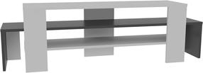 TV galds Kalune Design Lenora, antracīta krās./balts krās., 350 mm x 1500 mm x 450 mm