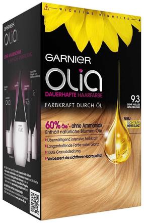 Plaukų dažai Garnier Olia Midnight, very light golden blonde sp., 9.3, 60 ml