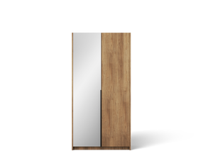 Spinta ADRK Alera II, juoda sp./artisan oak sp., 58 cm x 100 cm x 204 cm, su veidrodžiu