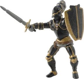 Žaislinė figūrėlė Papo Knight 401335, 8.5 cm, aukso sp./juoda sp.
