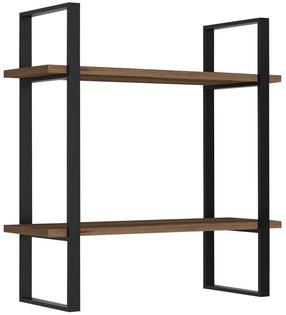 Sieninė lentyna Kalune Design Buba 495SSE1107, ruda sp./juoda sp., 70 cm x 22 cm x 70 cm