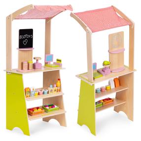 Игрушечный набор магазина, деревянный магазин EcoToys, многоцветный