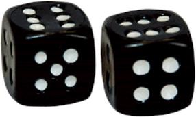 Klapi kork Weldtite "Dice" Valve Caps BF05044, plastik, valge v./must v., 2 tk