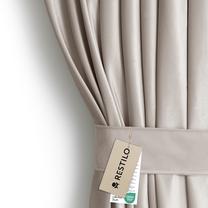Naktinė užuolaida Restilo Velvet, smėlio sp., 140 cm x 245 cm