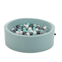 Baseinas su kamuoliukais Kalune Design Bubble Pops, ⌀ 85 cm, 200 vnt, balta sp. mėtinė (mint) sp.