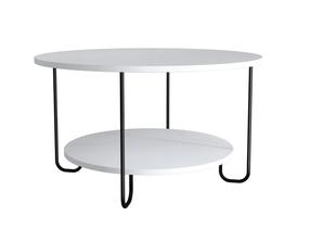 Kavos staliukas Kalune Design Corro Coffee, balta sp., 80 cm x 80 cm x 45 cm