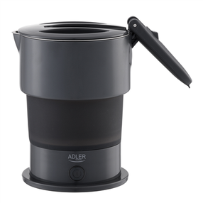 Arbatinukas Adler AD, plastikas, 12.4 cm, 0.6 l, juoda sp./pilka sp.