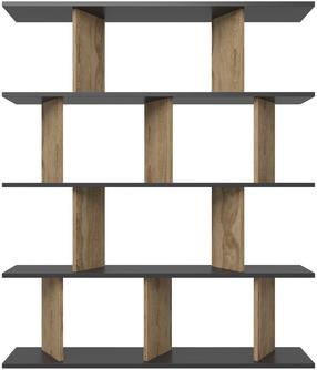 Grīdas plaukts Kalune Design Grace 875ZNA4619, ozola krās./melns krās., 141 cm x 120 cm x 24.6 cm