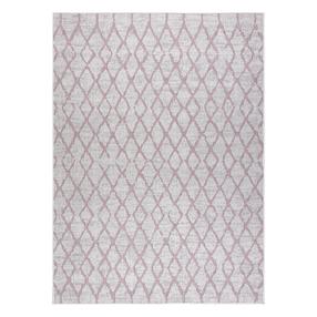 Kilimas vidaus Hakano Vinea Grid, kreminė sp./rožinė sp., 220 cm x 160 cm
