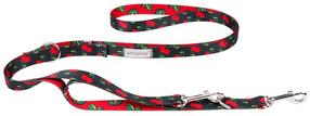 Šuns pavadėlis Amiplay Be Happy 7in1 Cherry, juoda sp./raudona sp., XL, 1-2 m x 25 mm