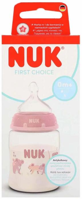 Kūdikių buteliukas Nuk First Choice Koala, 150 ml, 0 mėn., skaidri sp./rožinė sp.