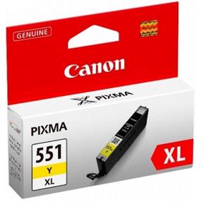 Tintes printera kasetne Canon CLI-551XL, dzeltena krās., 11 ml
