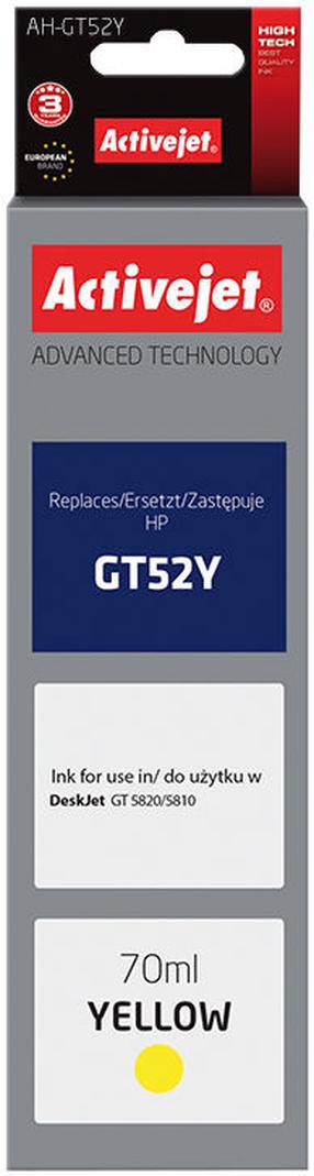 Printera kasetne ActiveJet AH-GT52Y, dzeltena krās.