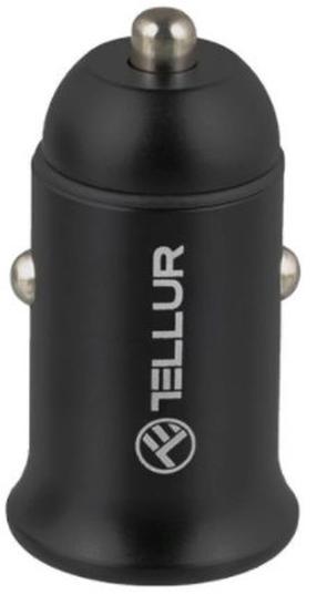 Auto telefona lādētājs Tellur TLL151251, USB Type C/USB, melna krās., 60 W