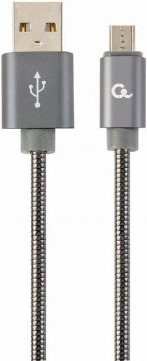 Laidas Gembird Premium USB To Micro USB USB 2.0, Micro USB, 2 m, pilka sp.
