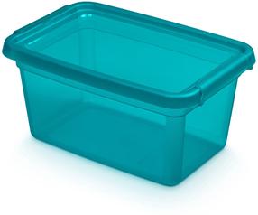 Daiktadėžė su dangčiu, daiktų saugojimo Orplast Base Store Ocean, 4.5 l, skaidri sp./mėlyna sp., 28 x 19 x 13 cm