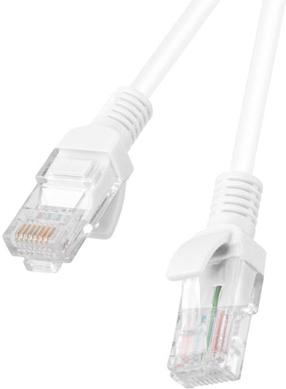 Tīkla kabelis Lanberg CAT.5E UTP PCU5-10CC-0100-W RJ-45, RJ-45, 1 m, balta krās.