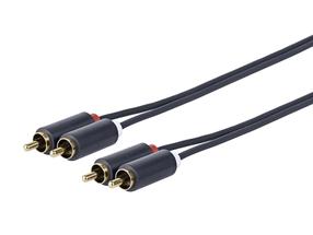Кабель Vivolink PRORCARCA15 2 x RCA, 2 x RCA, 12 м, черный цв.