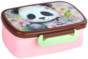 Konteiner toidu jaoks Derform A Panda, 0.330 l, 16.5 cm x 10.5 cm, pruun v./roosa v./mitmevärviline