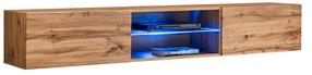 TV staliukas ASM Switch RTV3, ruda sp., 180 cm x 40 cm x 30 cm