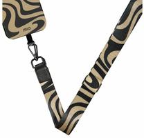 Telefono dirželis Mio Lanyard Swirl, juoda sp./rusva sp., Universali
