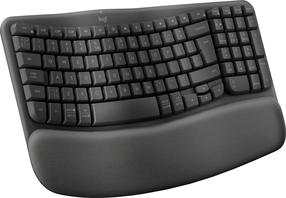 Беспроводная компьютерная клавиатура Logitech Wave Keys 920-012304, Английский (US), графитовый цв.
