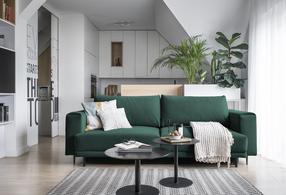 Sofa Dalia Velvetmat 38, žalia sp., 95 x 260 cm x 90 cm