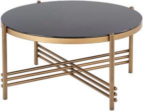 Žurnalinis staliukas Ismena, aukso, 80 cm x 80 cm x 41 cm